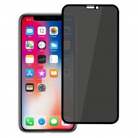 Folie protectie iPhone 12 Pro Max, sticla securizata, Privacy Anti Spionaj , Neagra  - 1