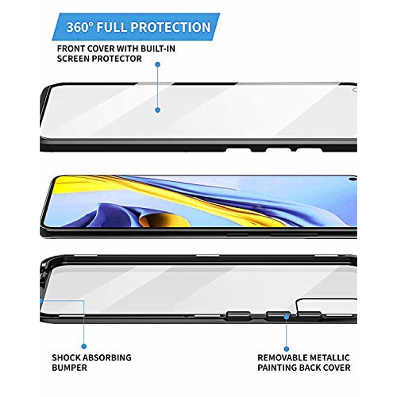 Husa Magnetica 360 cu sticla fata spate, pentru Samsung Galaxy A21s