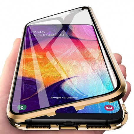 Husa Magnetica 360 cu sticla fata spate, pentru Samsung Galaxy A21s