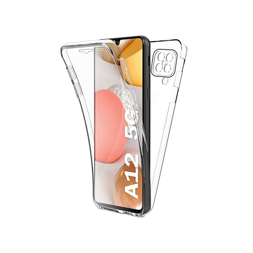 Husa Samsung Galaxy A12- FullCover 360 (Fata + Spate), transparenta  - 1