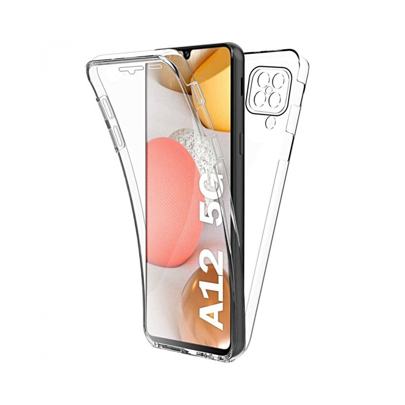 Husa Samsung Galaxy A12- FullCover 360 (Fata + Spate), transparenta