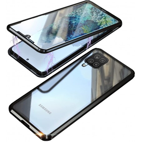 Husa Magnetica 360 cu sticla fata spate, pentru Samsung Galaxy A12 / Galaxy A12 (2021) Nacho