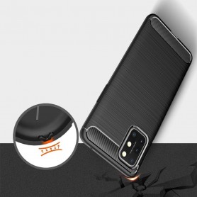 Husa Tpu Carbon Fibre pentru OnePlus 8T, Neagra  - 2