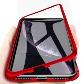 Husa Magnetica cu bumper din aluminiu si spate din sticla pentru iPhone 6 Plus / 6S Plus  - 5