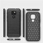 Husa Carcasa Spate pentru Motorola Moto E7 Plus / Moto G9 Play - Tpu Carbon Design - Neagra  - 2