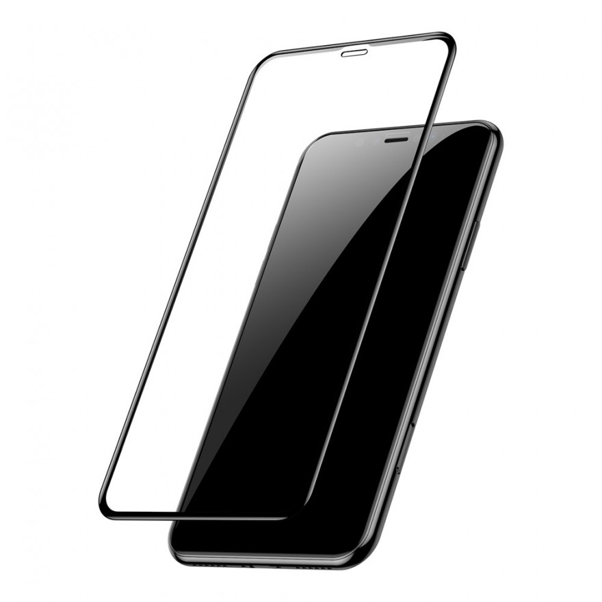 Folie Protectie Ecran pentru iPhone XS Max / iPhone 11 Pro Max - (6,5 inchi), Sticla securizata, Full 3D 0.33mm, Negru  - 1