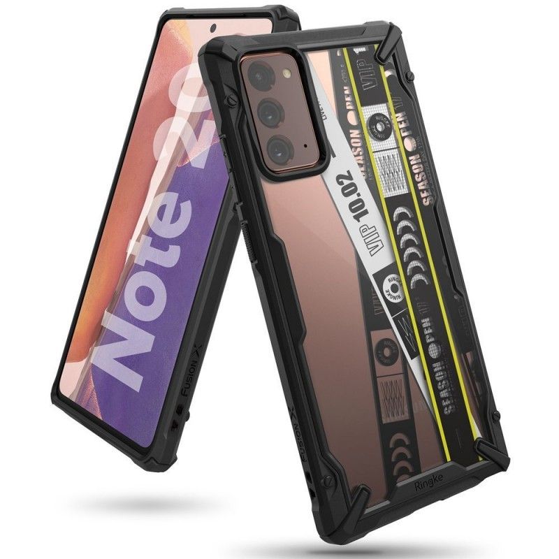 Husa Carcasa Spate pentru Samsung Galaxy Note 20 / Galaxy Note 20 5G - Ringke Fusion X Design Ticket Band, Neagra