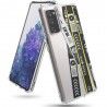 Husa Carcasa Spate pentru Samsung Galaxy S20 FE / Galaxy S20 FE 5G - Ringke Fusion X Design Ticket Band, Transparenta