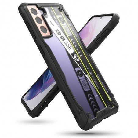 Husa Carcasa Spate pentru Samsung Galaxy S21 4G / Galaxy S21 5G - Ringke Fusion X Ticket Band, Neagra Ringke - 1