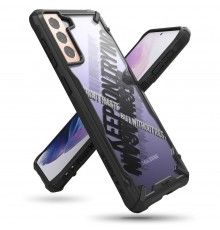 Husa Carcasa Spate pentru Samsung Galaxy S21 4G / Galaxy S21 5G - Ringke Fusion X Cross Design, Neagra Ringke - 1